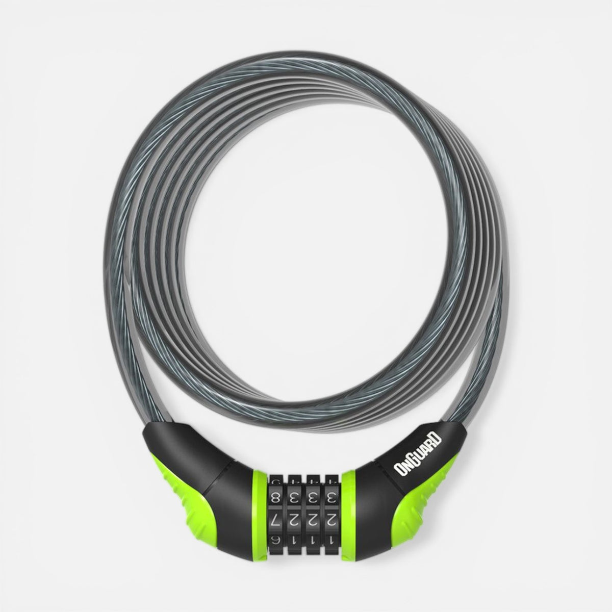 Antivol OnGuard Neon Coil Combo – 180 cm vert