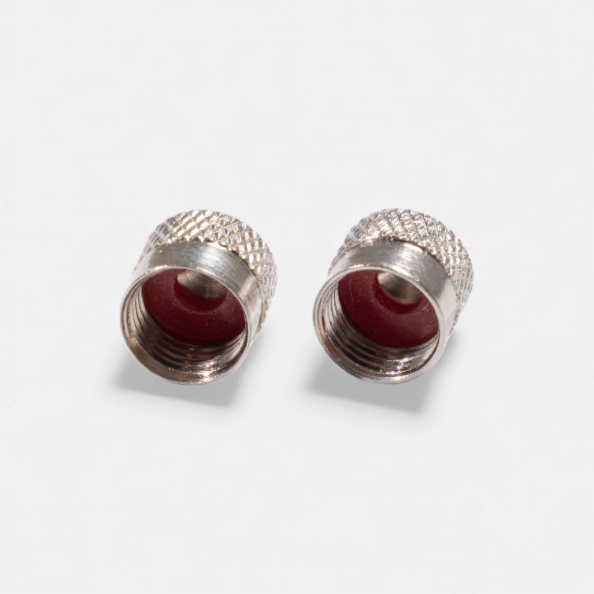 Bouchons de valve court argent en aluminium (x2) – Trottinette, vélo, voiture Wheellow