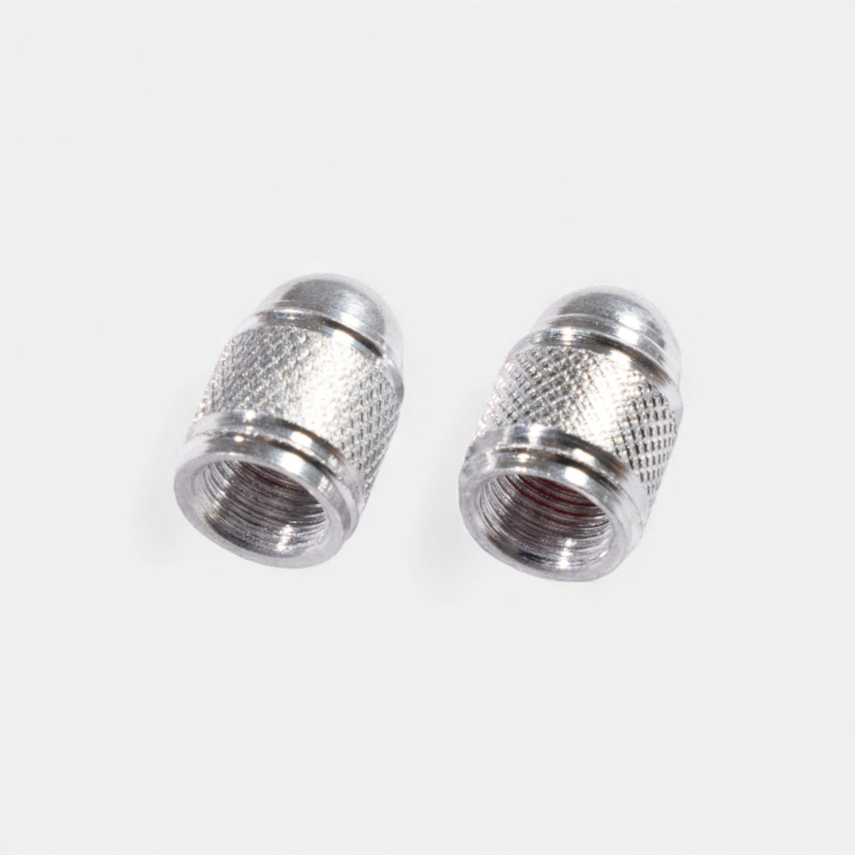 Bouchons de valve argentés ronds en aluminium (x2) – Trottinette, vélo, voiture Wheellow