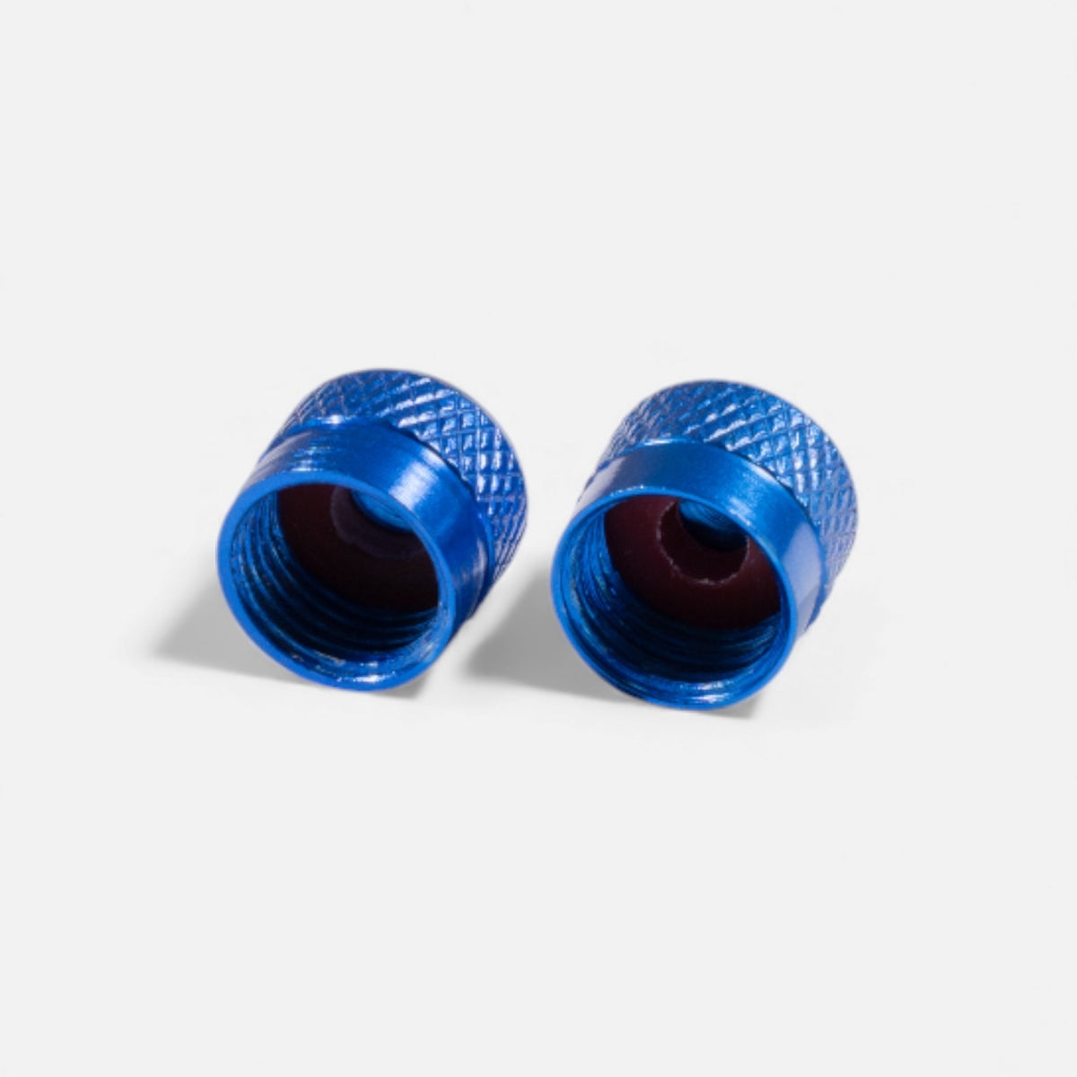 Bouchons de valve court bleu en aluminium (x2) – Trottinette, vélo, voiture Wheellow