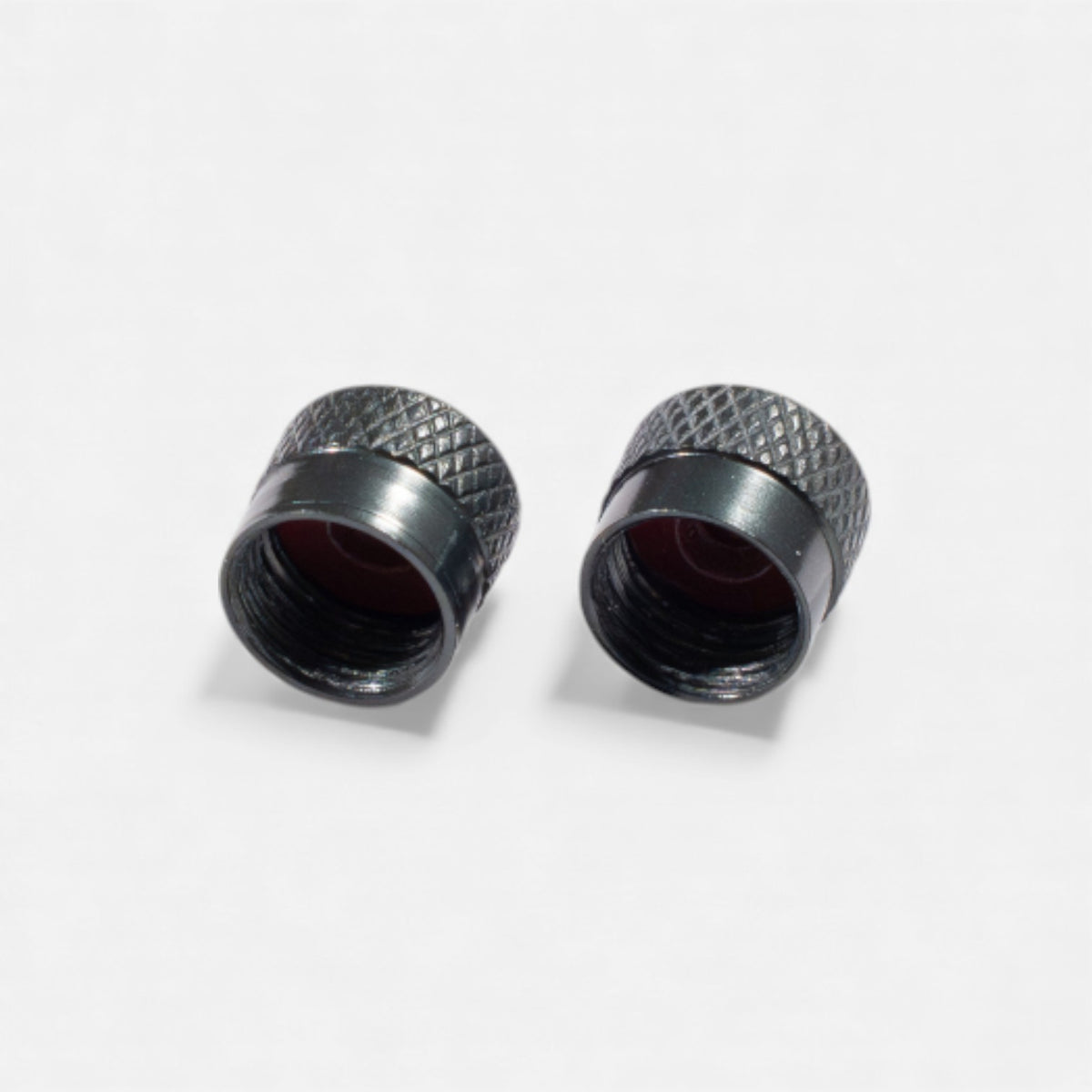 Bouchons de valve court noirs en aluminium (x2) – Trottinette, vélo, voiture Wheellow