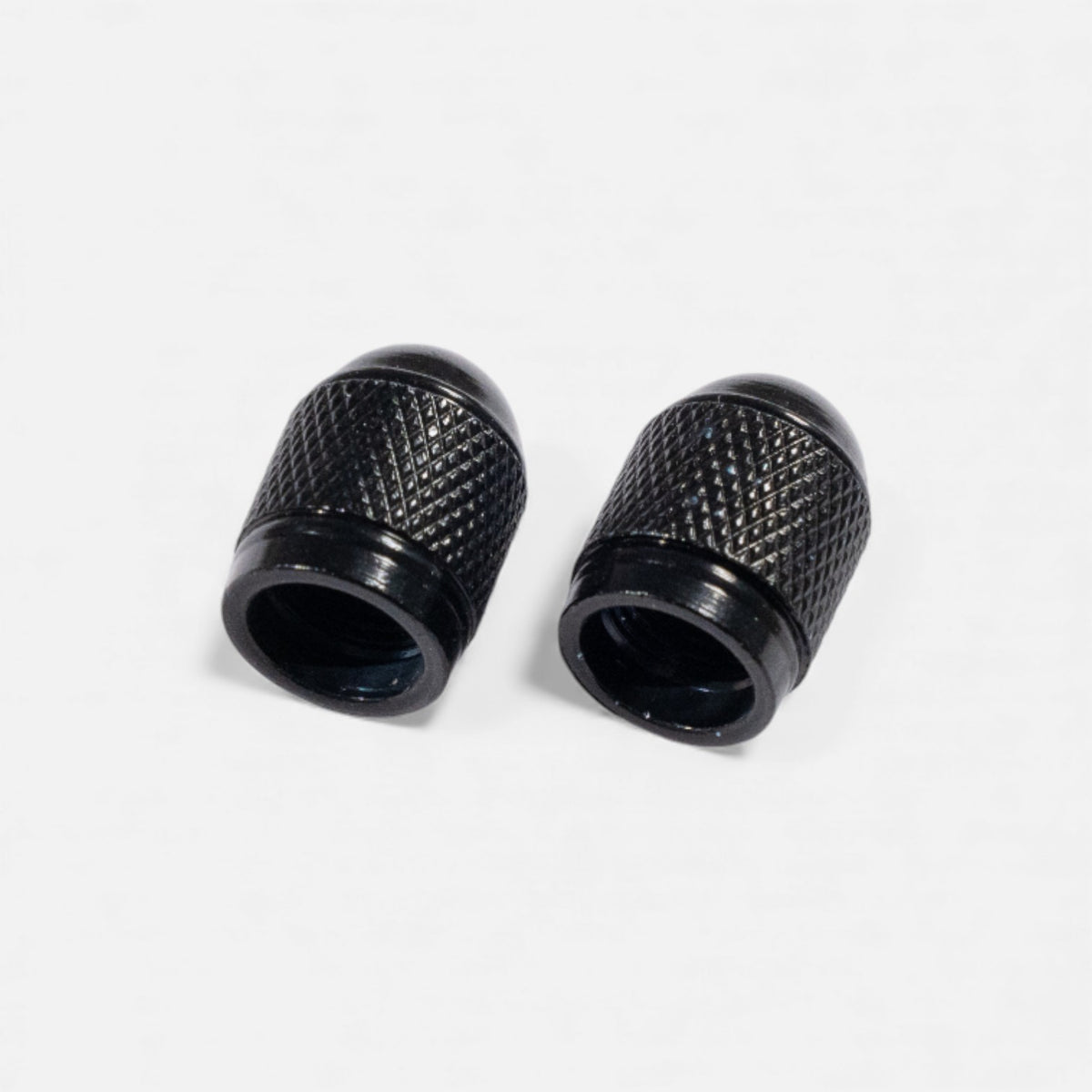 Bouchons de valve noirs ronds en aluminium (x2) – Trottinette, vélo, voiture Wheellow