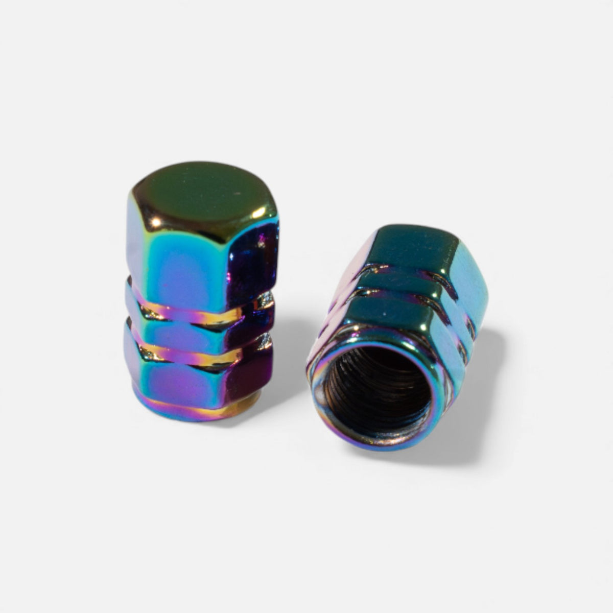 Bouchons de valve rainbow en aluminium (x2) – Trottinette, vélo, voiture Wheellow
