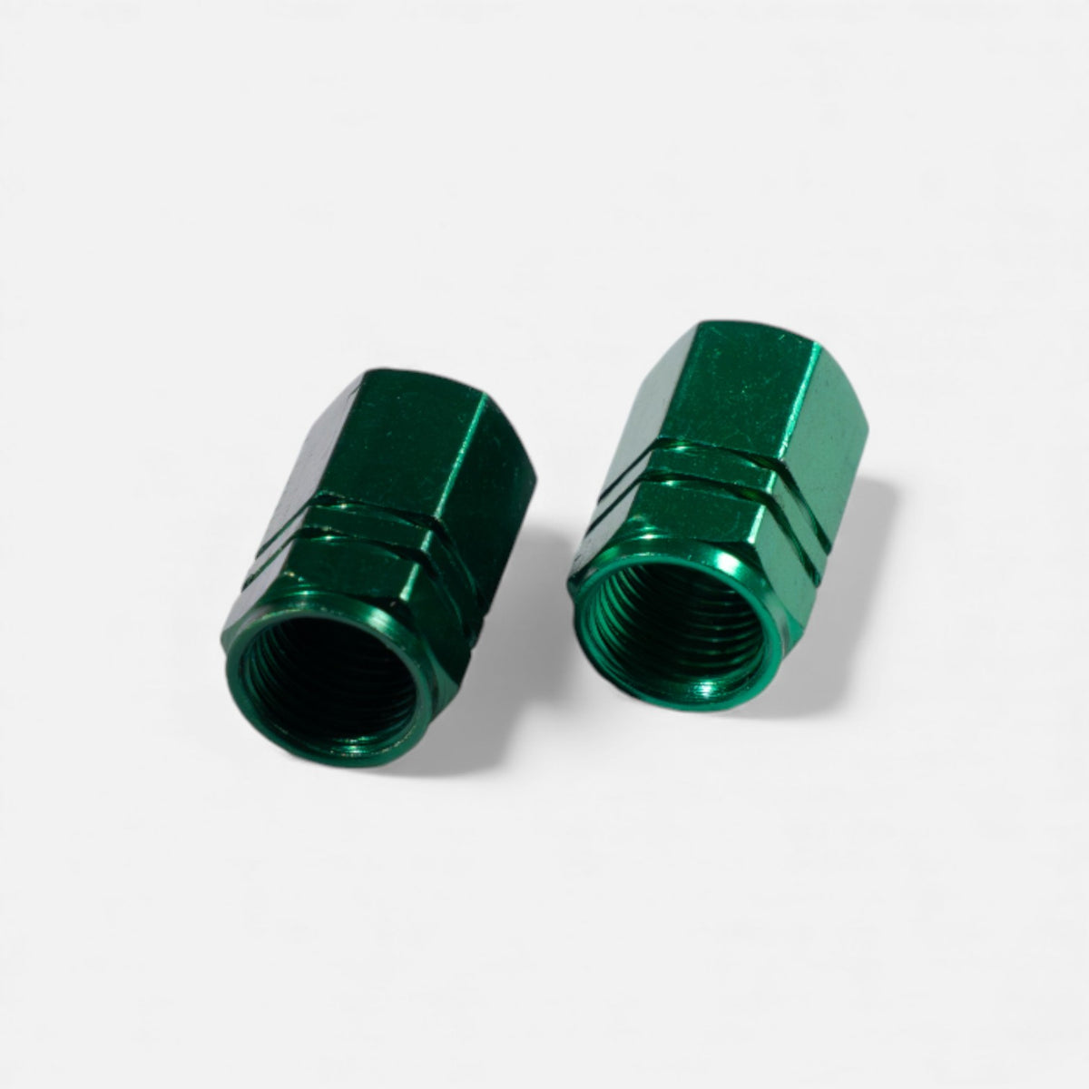 Bouchons de valve verts en aluminium (x2) – Trottinette, vélo, voiture Wheellow