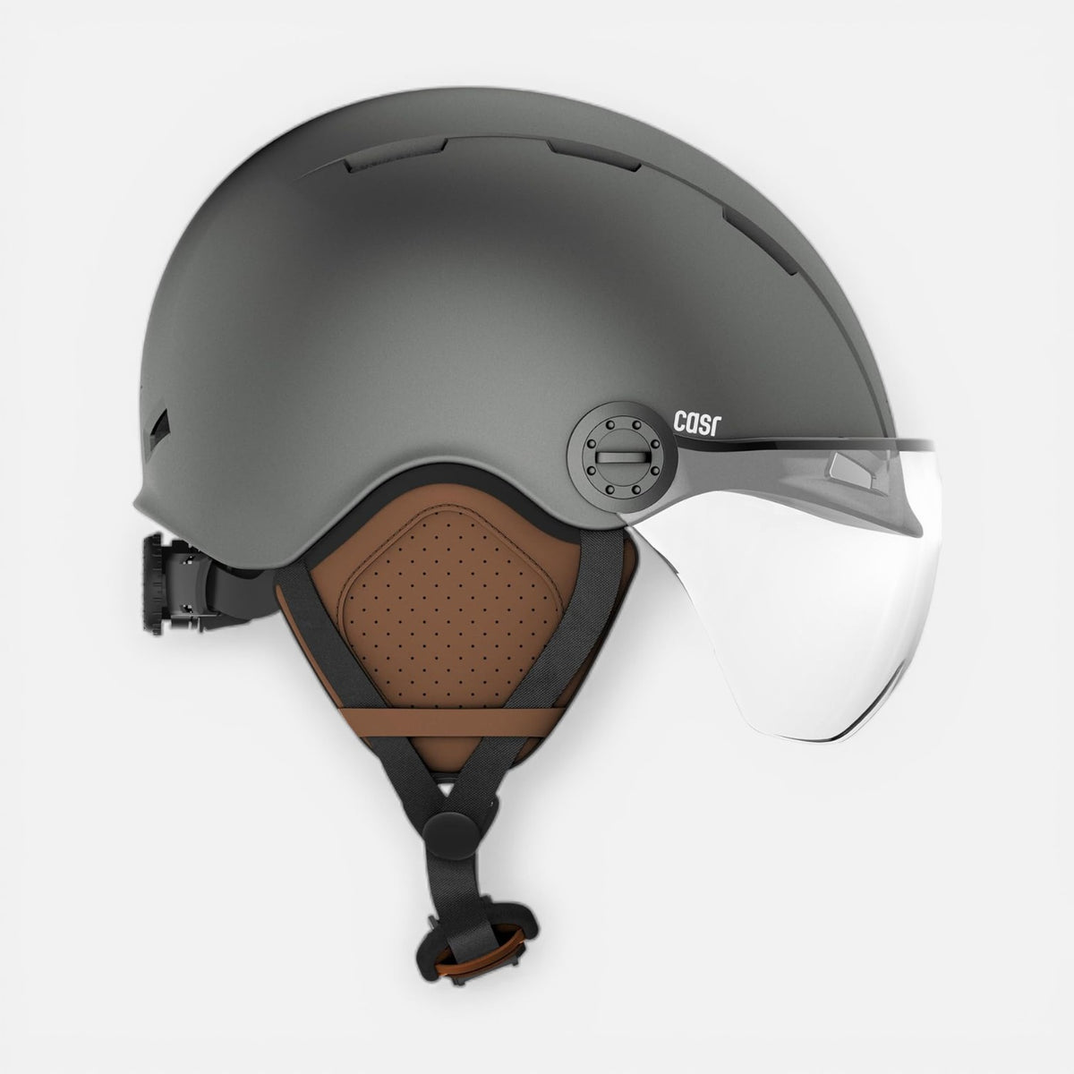 Casque CASR Style Gris avec visière CASR