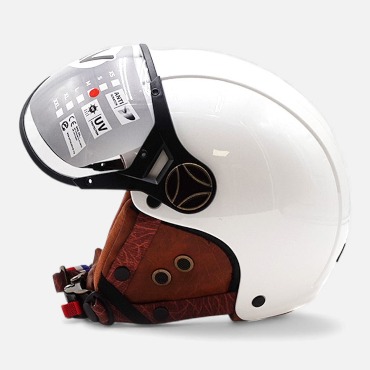 Casque JET FRV – Blanc brillant FRV