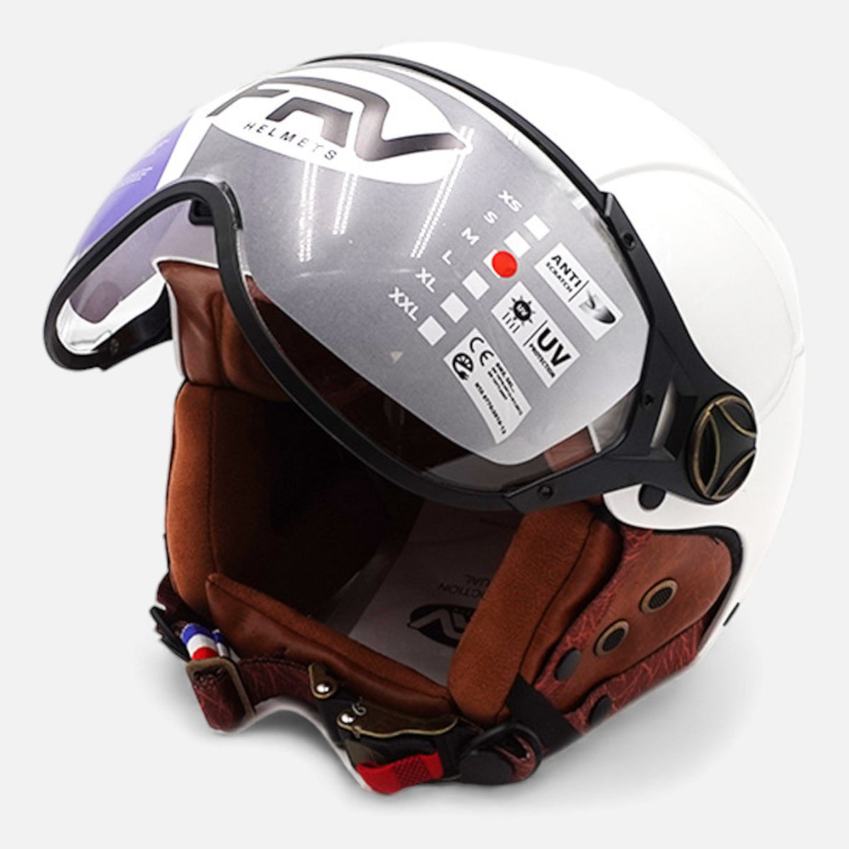 Casque JET FRV – Blanc brillant FRV