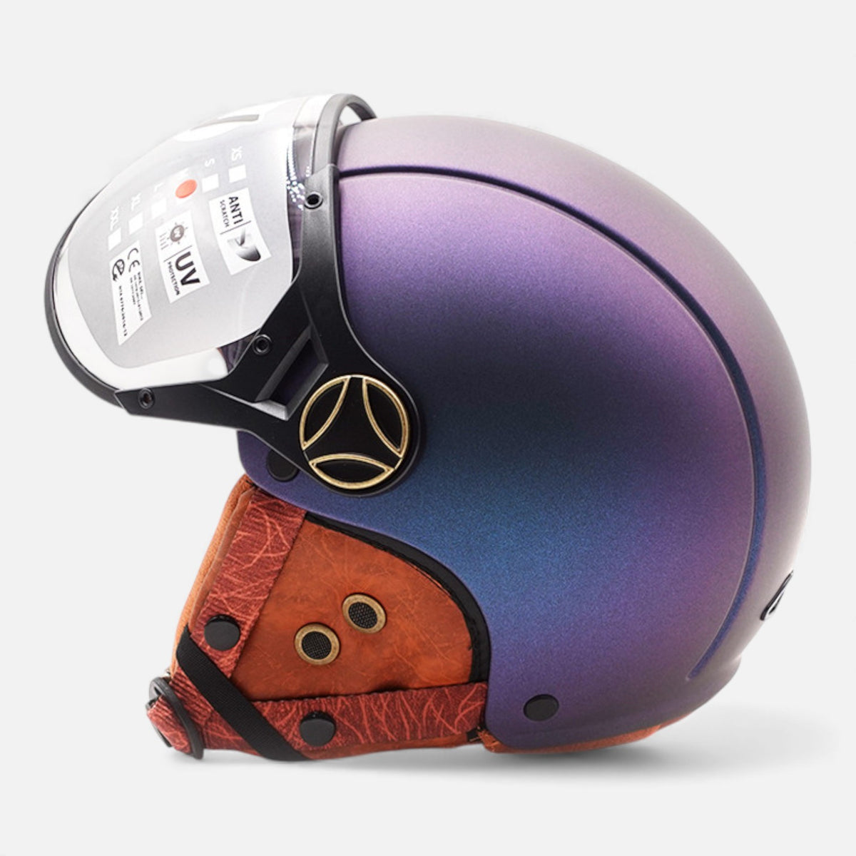 Casque JET FRV – Bleu mat caméléon FRV