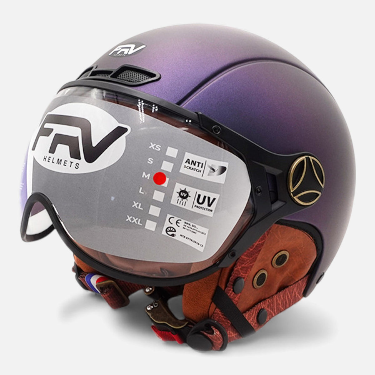 Casque JET FRV – Bleu mat caméléon FRV