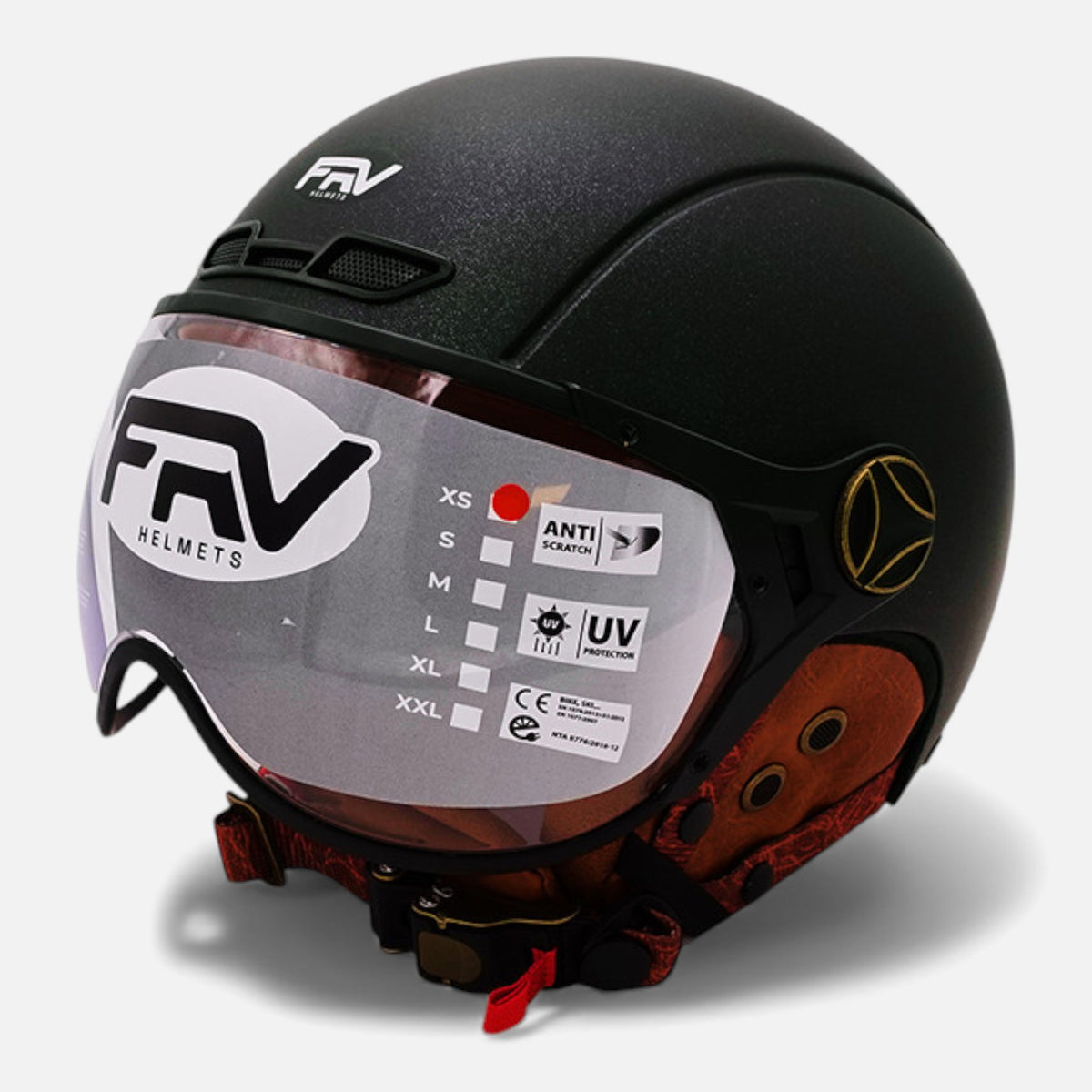 Casque JET FRV – Vert mat caméléon FRV