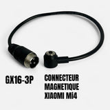 Adaptateur GX16 3 pins mâle vers connecteur magnétique Xiaomi Mi 4 Xiaomi