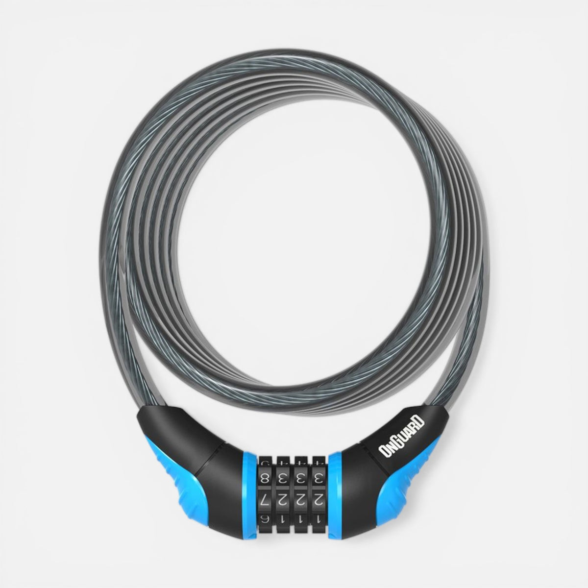 Antivol OnGuard Neon Coil Combo – 180 cm bleu 
