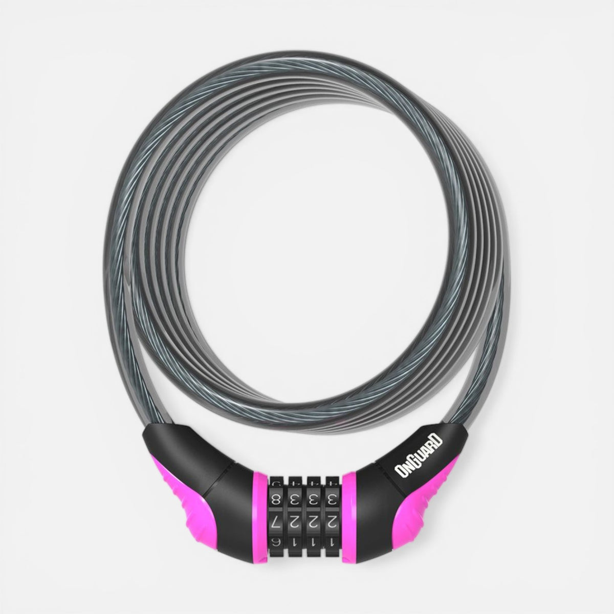 Antivol OnGuard Neon Coil Combo – 180 cm rose 