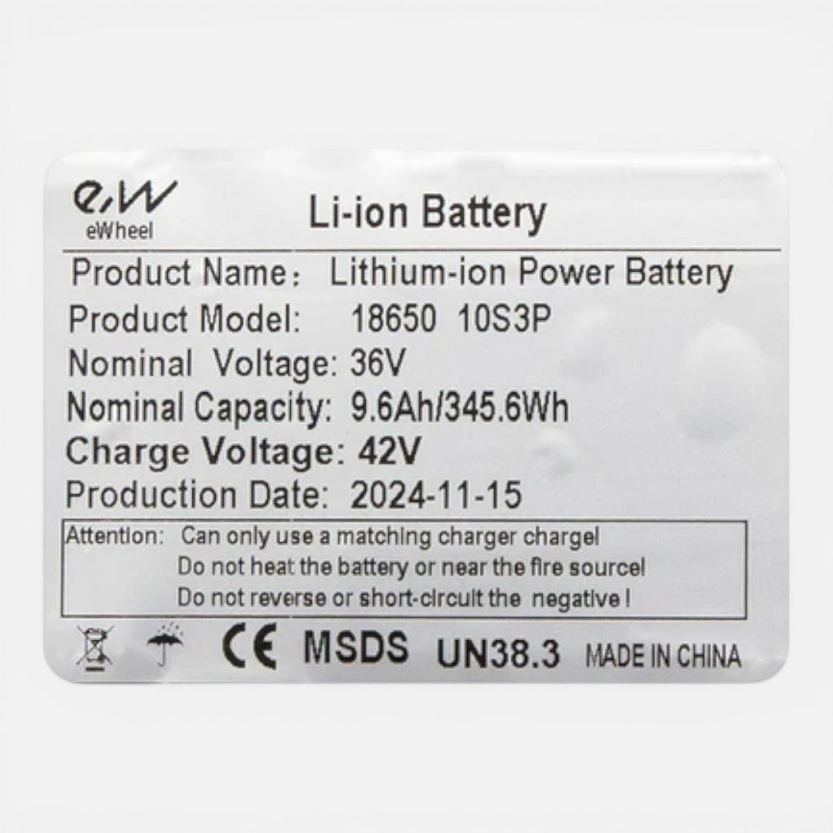 Batterie Ewheel 36V 9,6Ah - Xiaomi M365, 1S, Essential, Mi3 