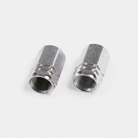 Bouchons de valve argent en aluminium (x2) – Trottinette, vélo, voiture Wheellow