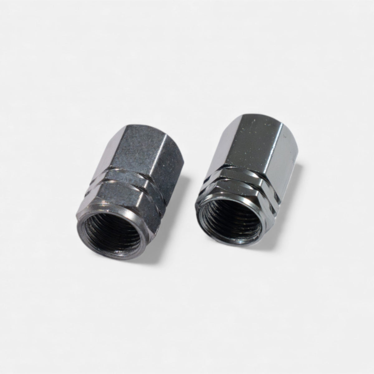Bouchons de valve gris en aluminium (x2) – Trottinette, vélo, voiture Wheellow