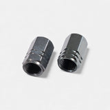 Bouchons de valve gris en aluminium (x2) – Trottinette, vélo, voiture Wheellow