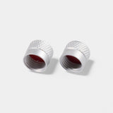 Bouchons de valve court gris en aluminium (x2) – Trottinette, vélo, voiture Wheellow