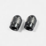Bouchons de valve gris ronds en aluminium (x2) – Trottinette, vélo, voiture Wheellow
