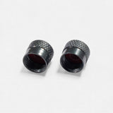Bouchons de valve court noirs en aluminium (x2) – Trottinette, vélo, voiture Wheellow