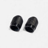 Bouchons de valve noirs ronds en aluminium (x2) – Trottinette, vélo, voiture Wheellow