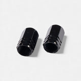 Bouchons de valve noirs en aluminium (x2) – Trottinette, vélo, voiture Wheellow