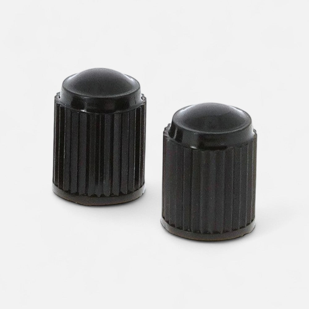 Bouchons de valve universels (x2) – Noirs, trottinettes, vélos, autos Wheellow