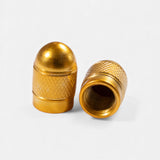 Bouchons de valve or ronds en aluminium (x2) – Trottinette, vélo, voiture Wheellow