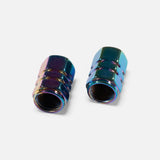 Bouchons de valve rainbow en aluminium (x2) – Trottinette, vélo, voiture Wheellow