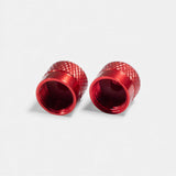 Bouchons de valve court rouge en aluminium (x2) – Trottinette, vélo, voiture Wheellow