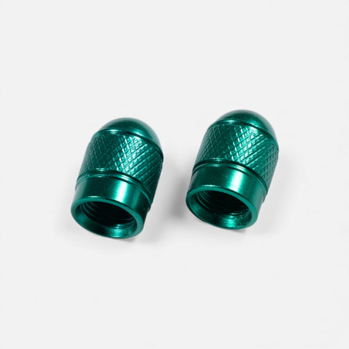 Bouchons de valve verts ronds en aluminium (x2) – Trottinette, vélo, voiture Wheellow