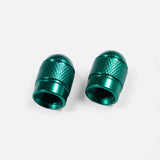 Bouchons de valve verts ronds en aluminium (x2) – Trottinette, vélo, voiture Wheellow
