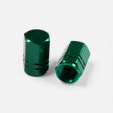 Bouchons de valve verts en aluminium (x2) – Trottinette, vélo, voiture Wheellow