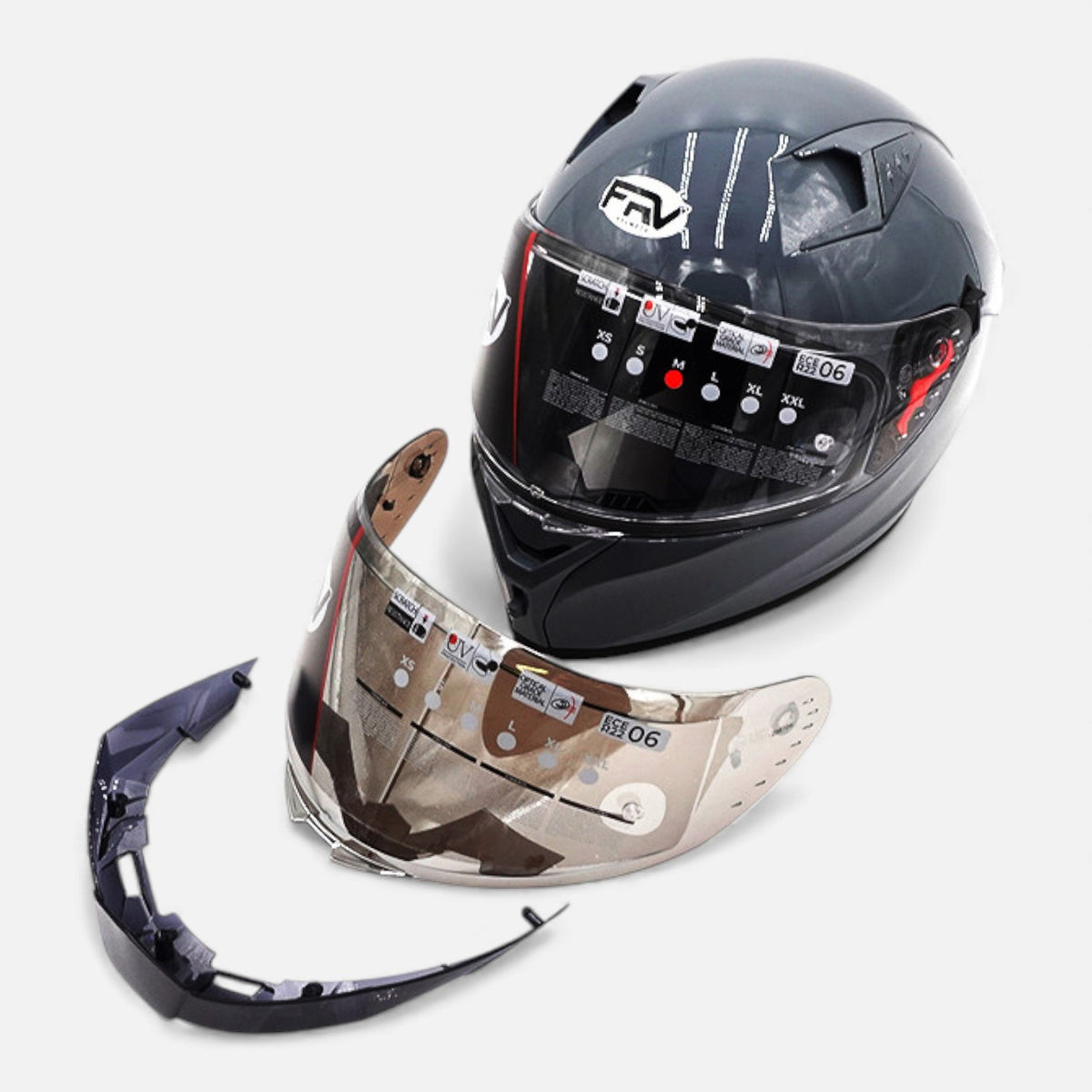 Casque intégral FRV gris FRV