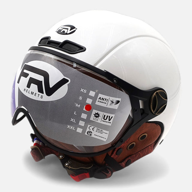 Casque JET FRV – Blanc brillant FRV