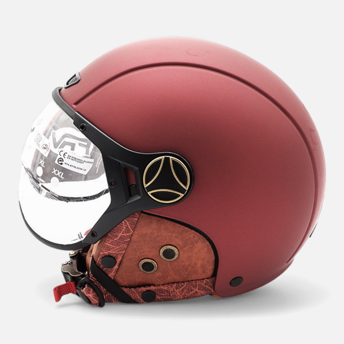 Casque JET FRV – Bordeaux mat FRV