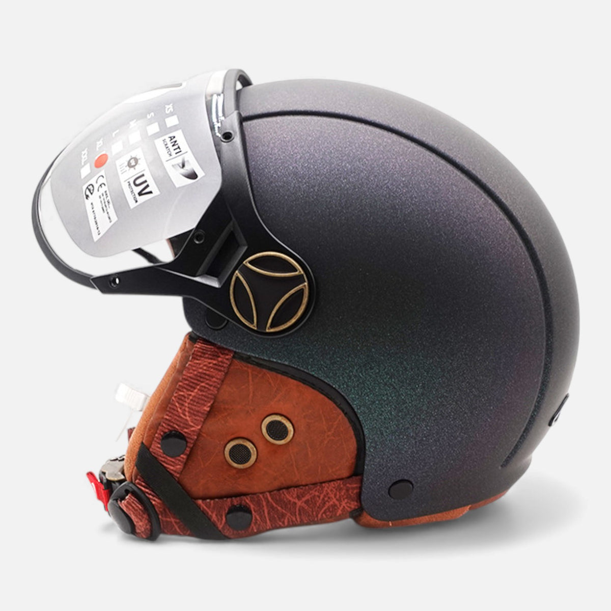 Casque JET FRV – Vert mat caméléon FRV