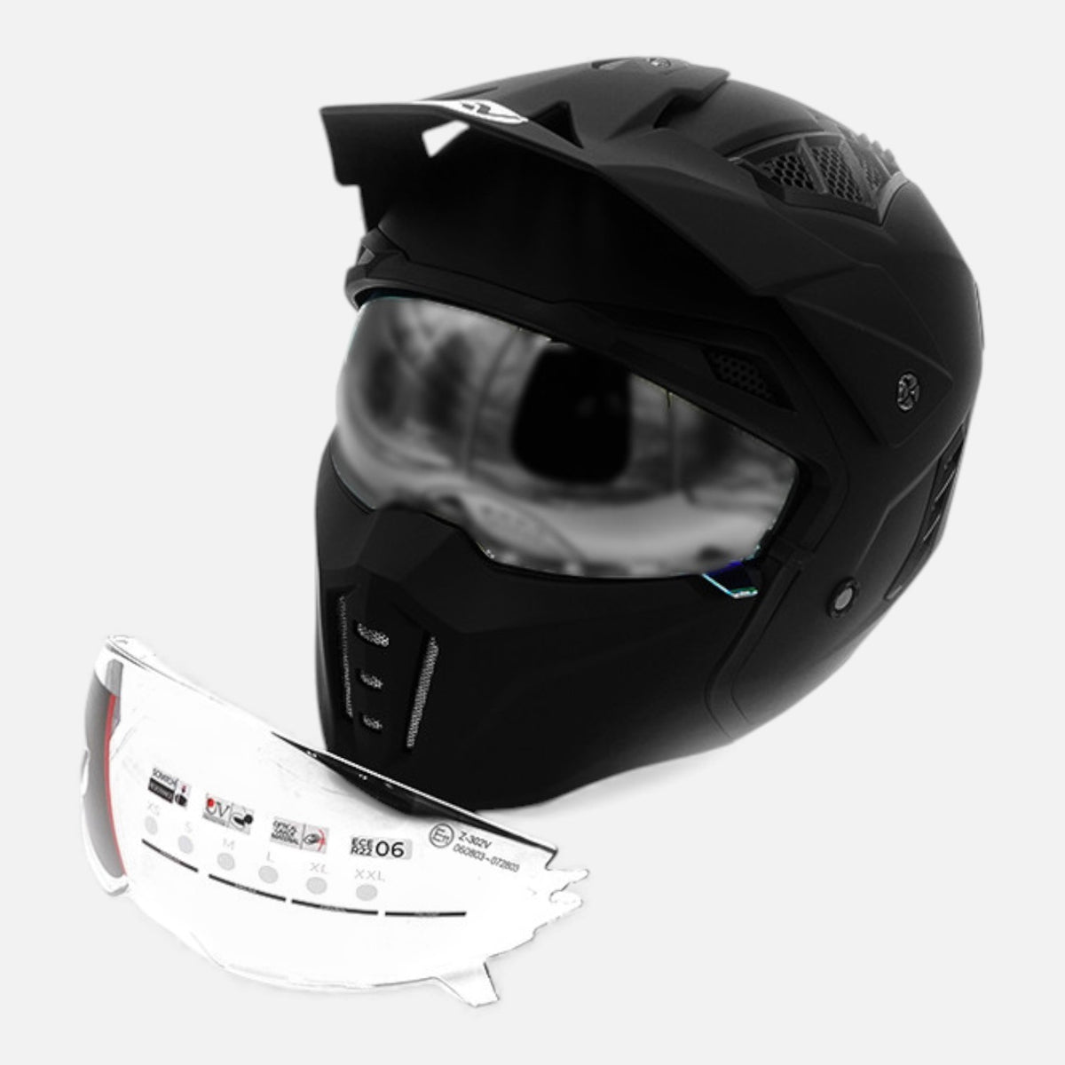 Casque Street FRV Panther – Noir mat FRV
