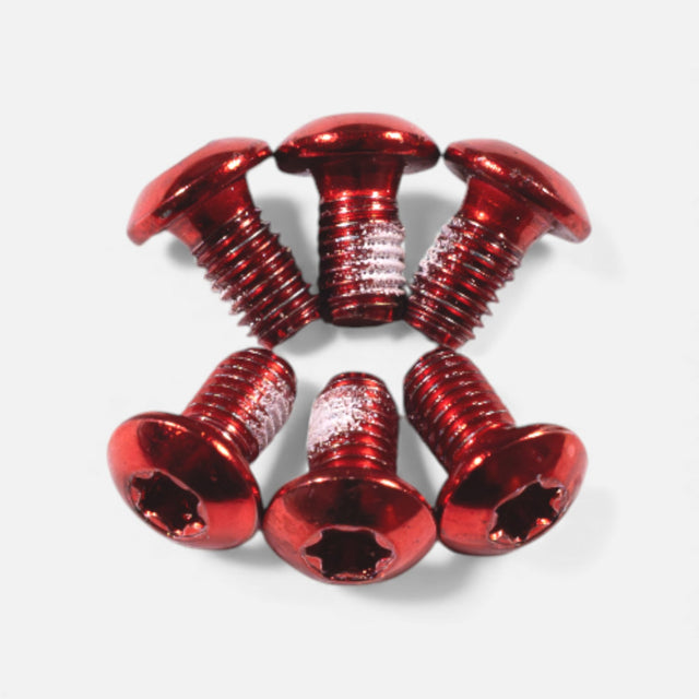 Kit vis disque frein M5x10 mm (x6) – Rouge, trottinette & vélo Wheellow